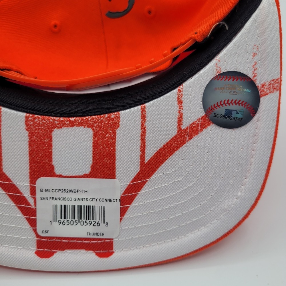 '47 Brand Orange San Francisco Giants 2021 City Connect Captain Snapback Hat New - Picture 3 of 5